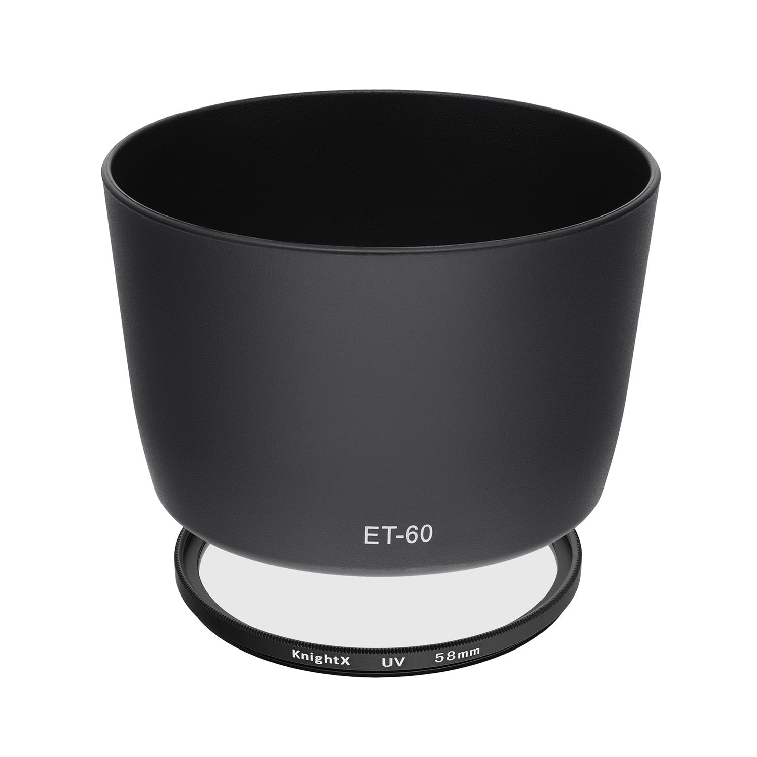 Kit Protectie Canon RF 75-300mm f/4-5.6 - Filtru UV KnightX 58mm + Parasolar ET-60