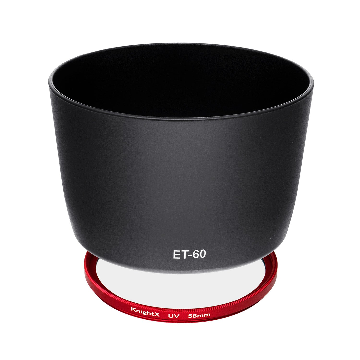 Kit Protectie Canon RF 75-300mm - Filtru UV KnightX Red 58mm + Parasolar ET-60