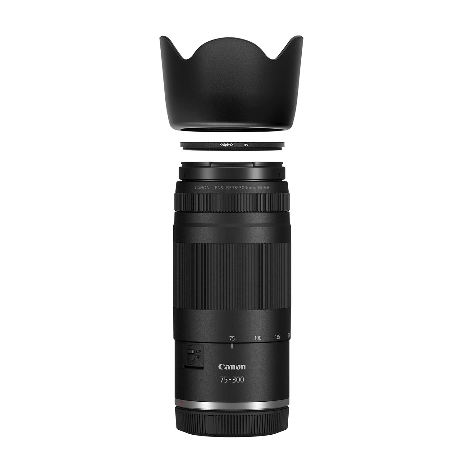 Kit Parasolar tip ET-60 II + Filtru UV KnightX 58mm pentru Canon RF 75-300mm