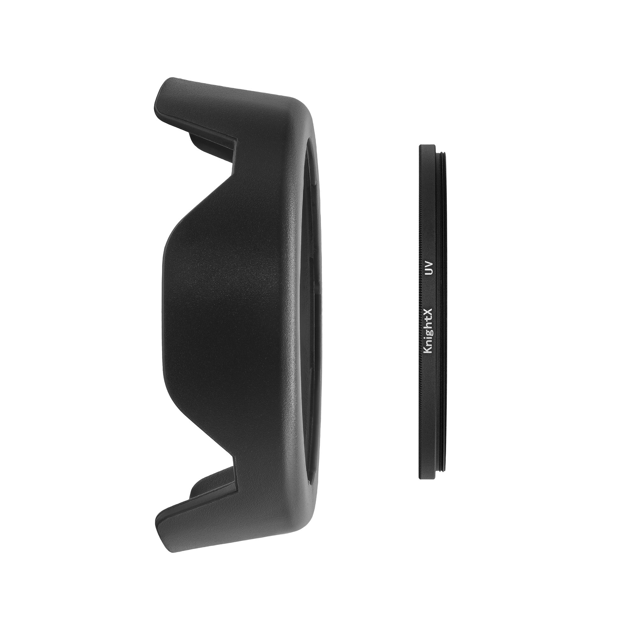 Kit Parasolar si Filtru KnightX Black Protector pentru Canon EF-S 18-55 IS II, III