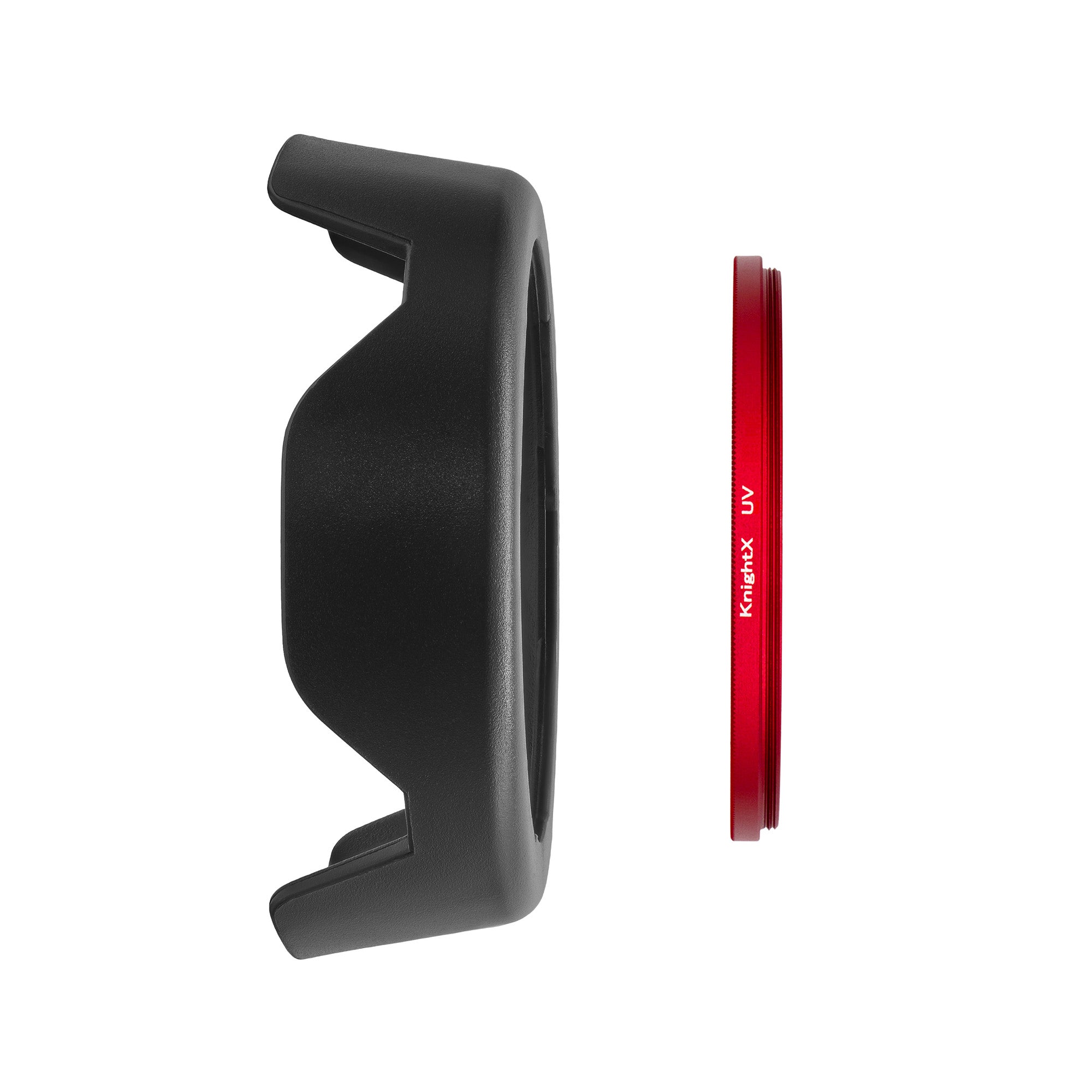 Kit Parasolar si Filtru KnightX Red Protector pentru Canon EF-S 18-55 IS II, III