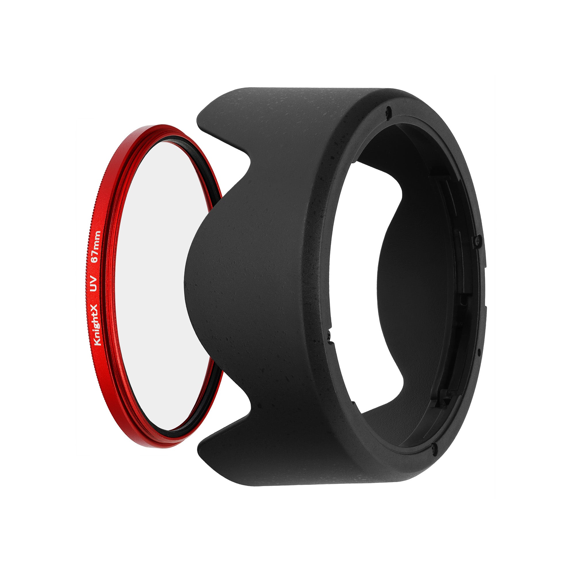 Kit Parasolar si Filtru KnightX Red Protector pentru Canon RF f4-7.1 24-105 STM