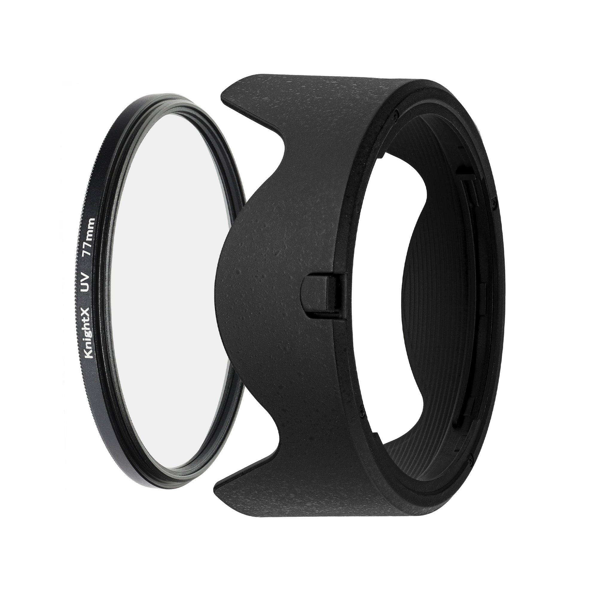 Kit Parasolar si Filtru KnightX Black Protector pentru Canon RF f4 24-105 L USM