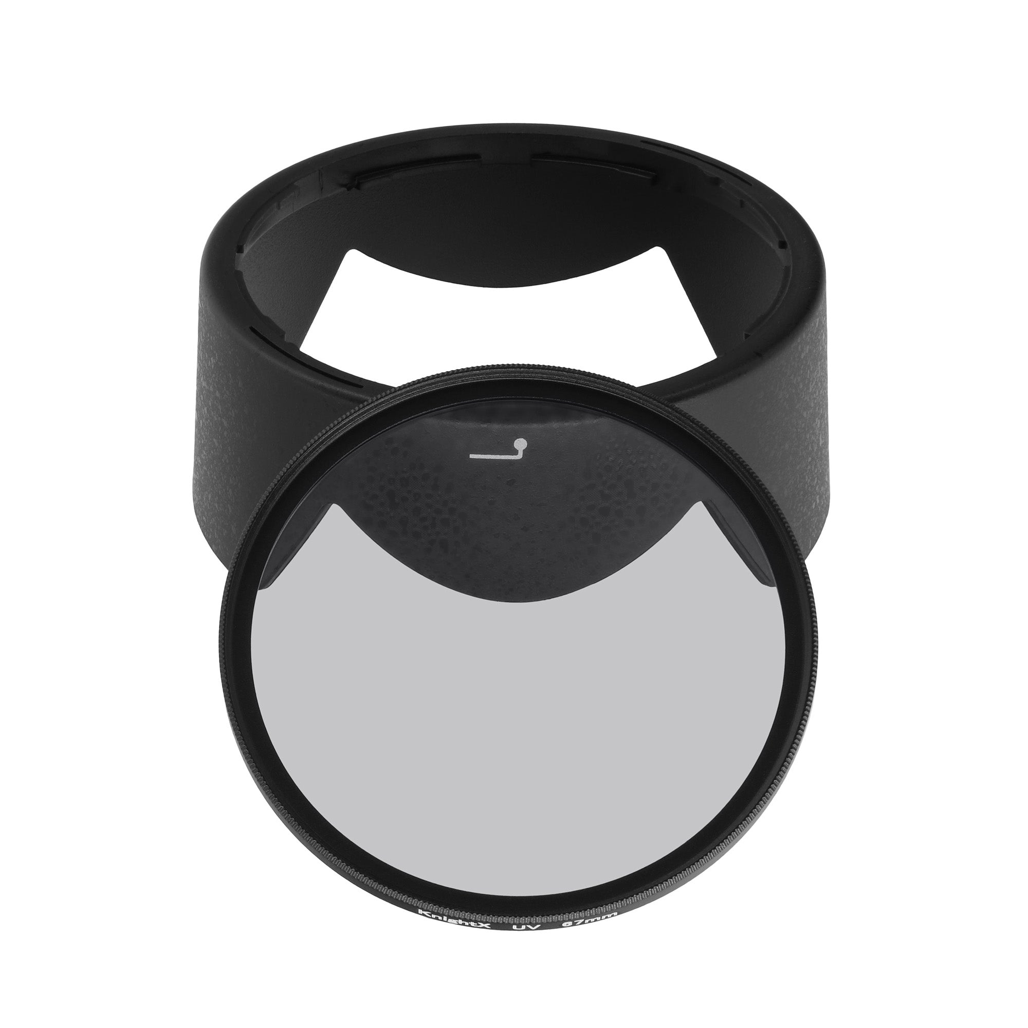 Kit Parasolar si Filtru KnightX Black Protector pentru Nikon 18-140, 18-135, 18-105, 18-70
