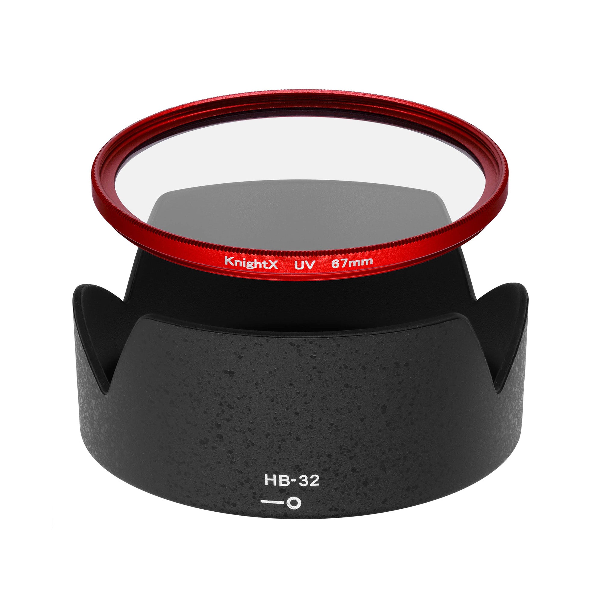 Kit Parasolar si Filtru KnightX Red Protector pentru Nikon 18-140, 18-135, 18-105, 18-70