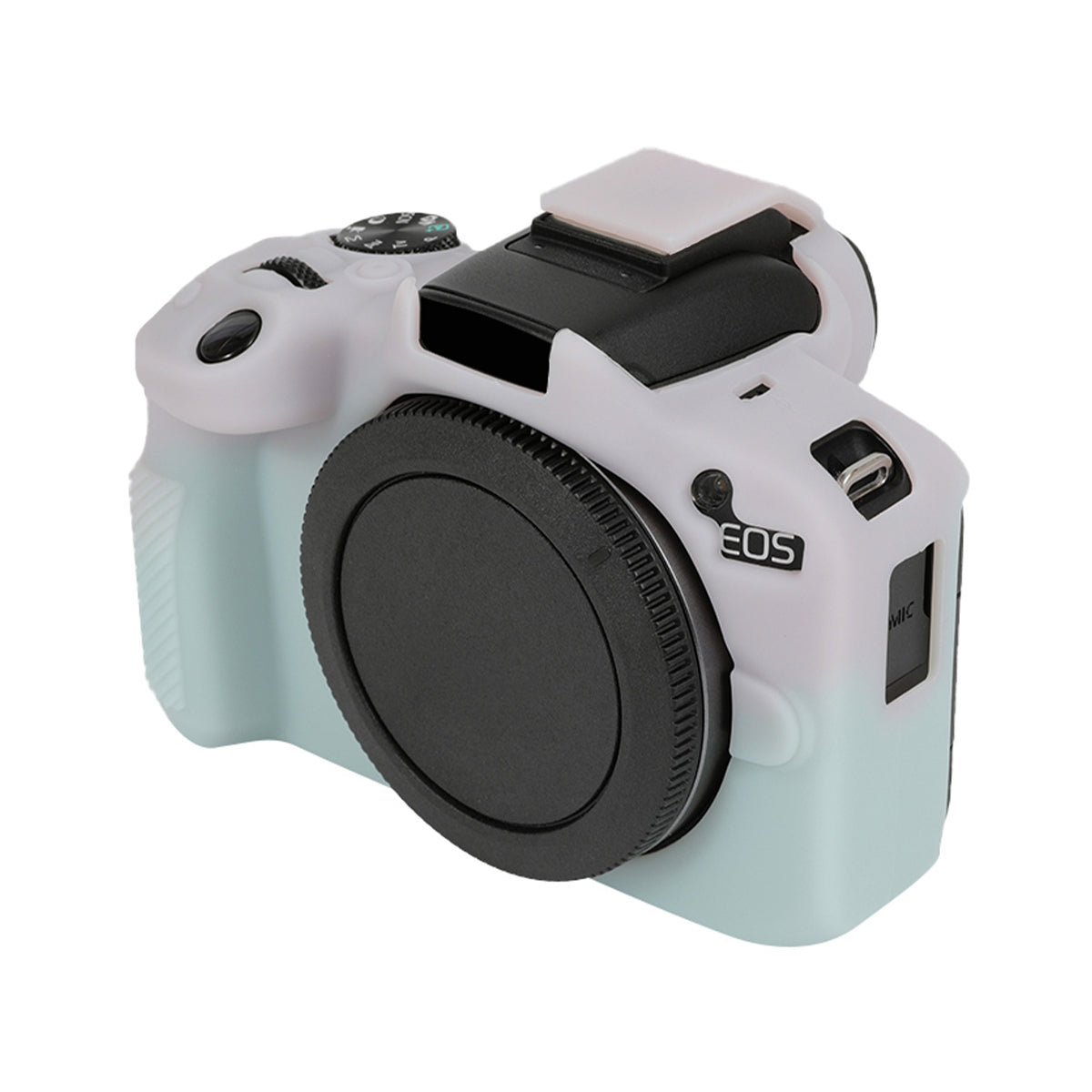 Husa de Silicon pentru Canon EOS R50 - Protectie Body Anti-zgarieturi si Anti-soc - Verde Dual