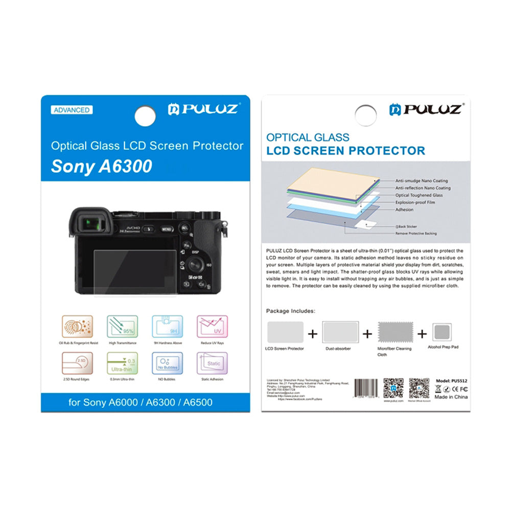 Folie Protectie Sticla Securizata PULUZ 2.5D 9H pentru Sony A6000, A6300, A6400, A6500, A6600, A6700, A5000, A5100, A6100, A3000