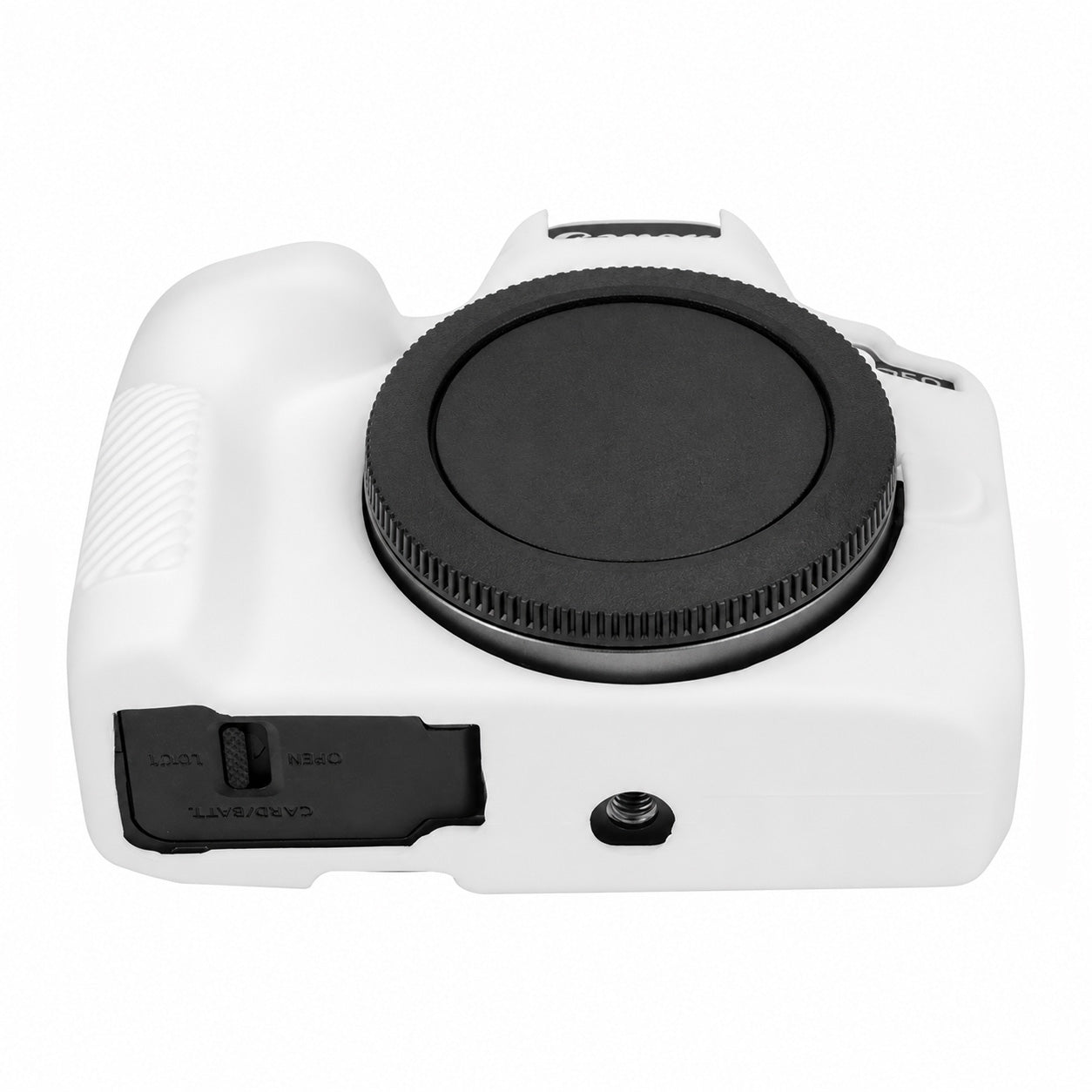 Husa Silicon Canon EOS R50 – Protectie Body Anti-zgarieturi, Decupaje Precise, Prindere Ergonomica, Alb Mat
