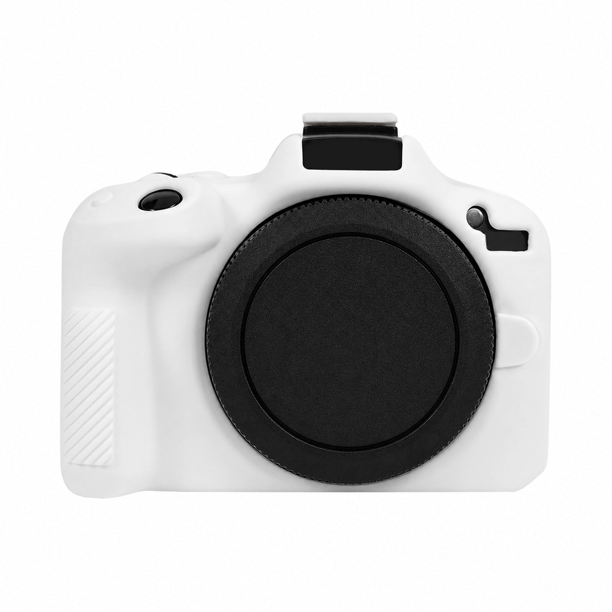 Husa Silicon Canon EOS R50 – Protectie Body Anti-zgarieturi, Decupaje Precise, Prindere Ergonomica, Alb Mat