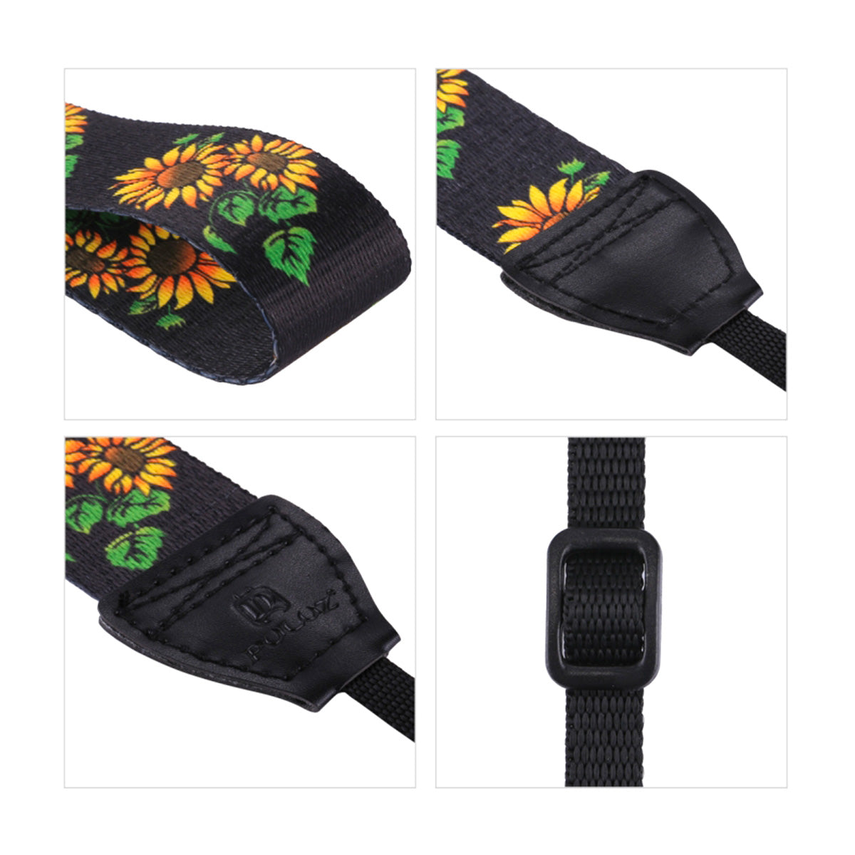 Curea de Umar PULUZ pentru Camere Foto DSLR si Mirrorless – Universala, Reglabila, Floarea Soarelui