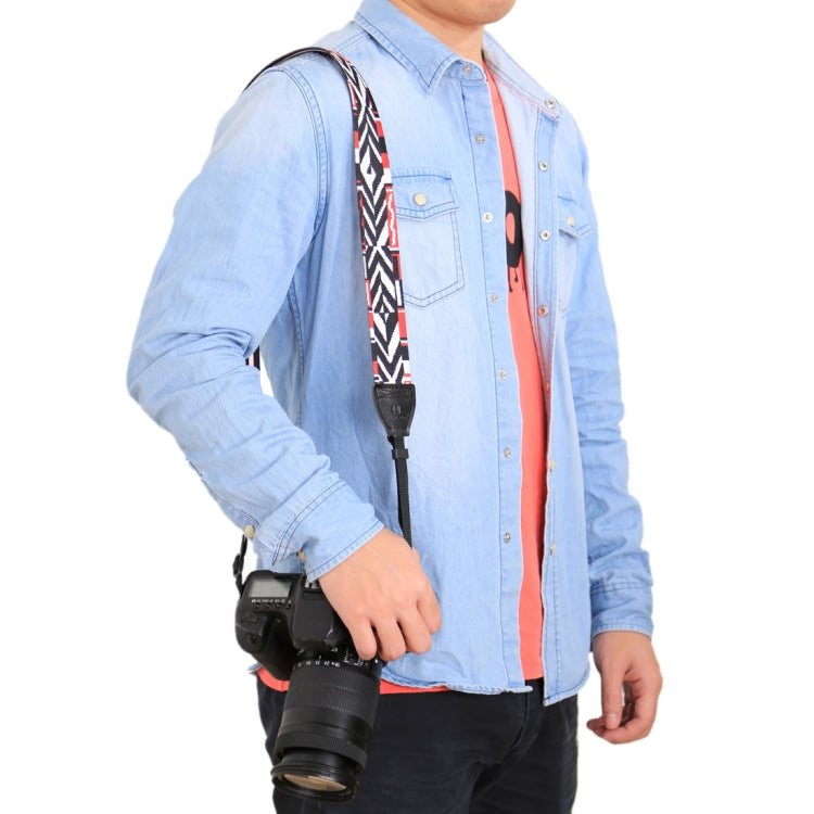 Curea de Umar PULUZ pentru Camere Foto DSLR si Mirrorless – Universala, Reglabila, Vintage Rosu