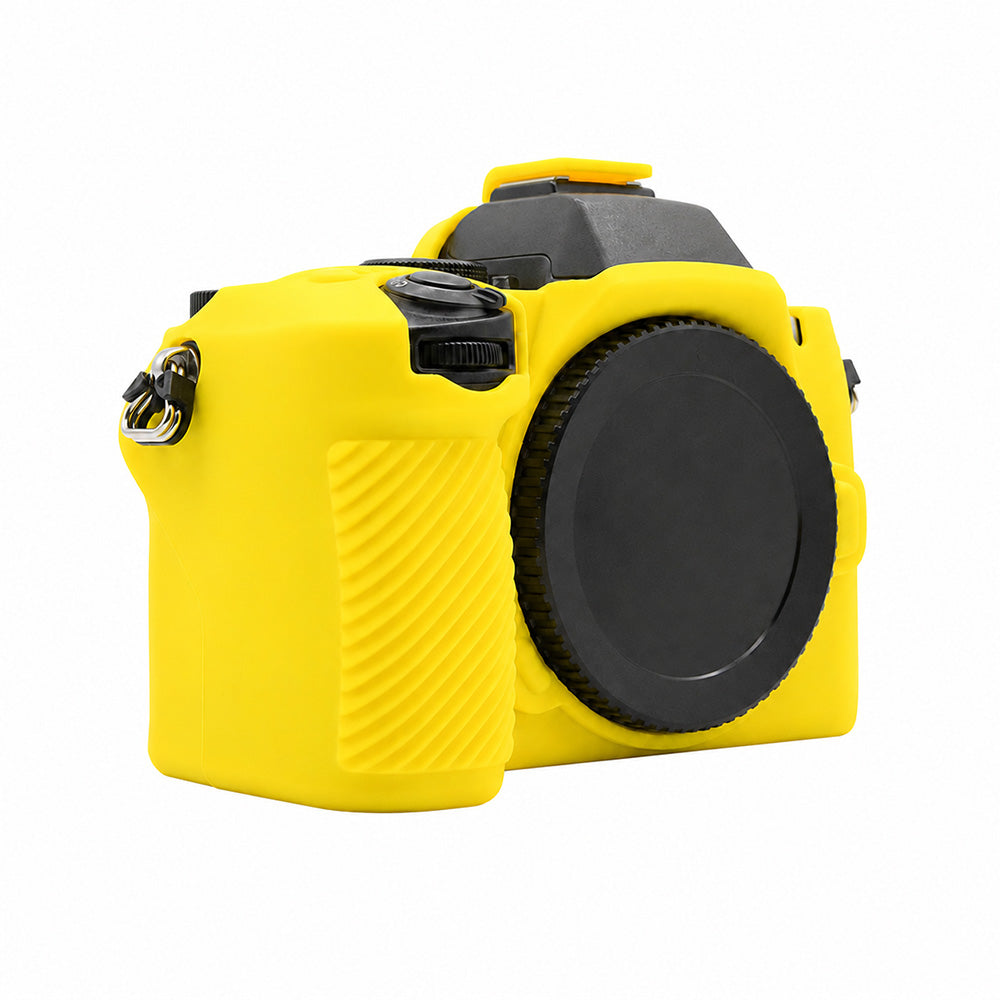 Husa Silicon pentru Nikon Z50II - Protectie Body Anti-zgarieturi, Decupaje Precise, Galben Intens