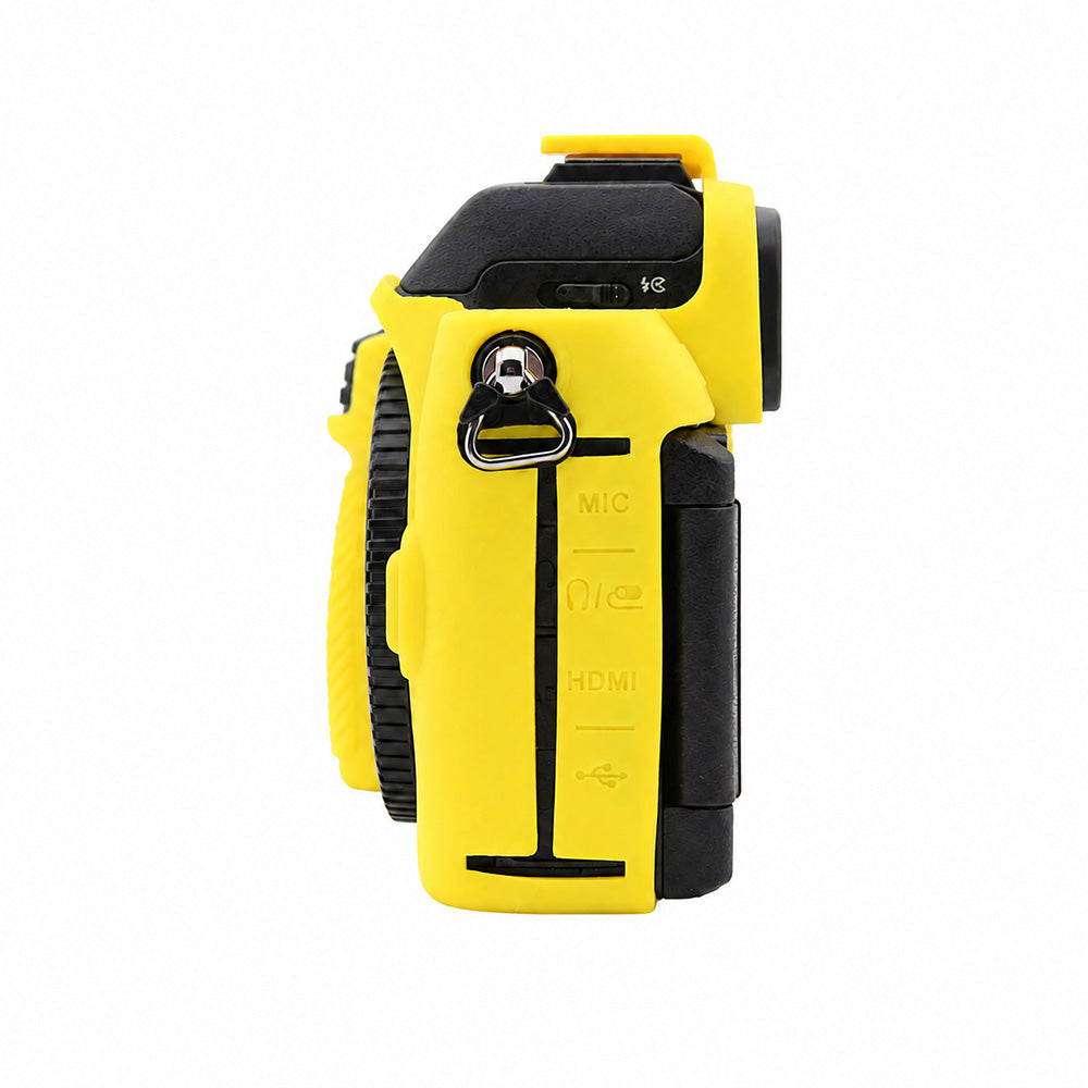 Husa Silicon pentru Nikon Z50II - Protectie Body Anti-zgarieturi, Decupaje Precise, Galben Intens