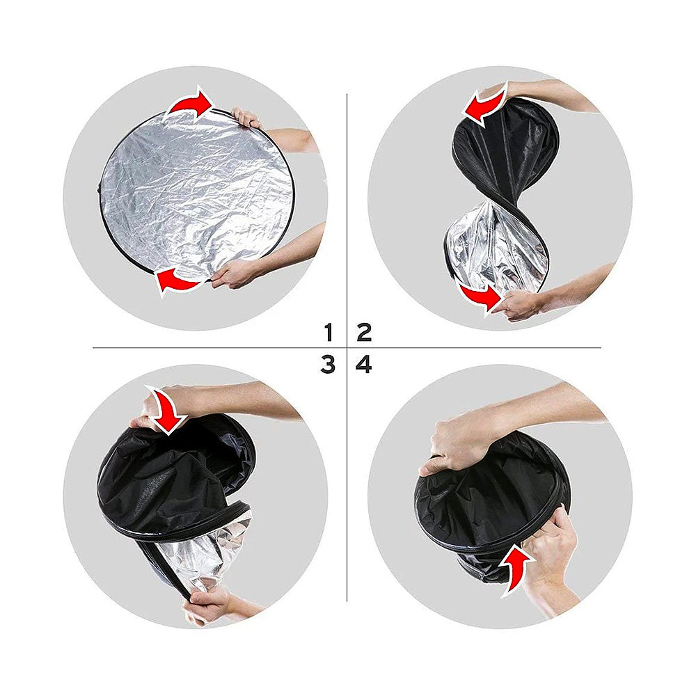 Set Reflector Foto 5 in 1 pentru Studio, Puluz - Difuzie si Reflectie Lumina, Pliabil