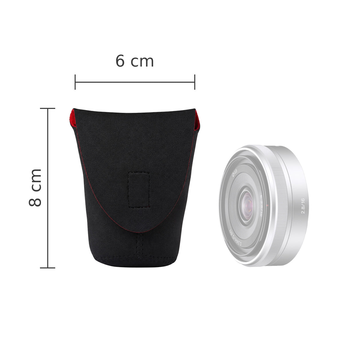 Husa Obiectiv Foto Marimea S - Neopren Antisoc cu Inchidere Velcro