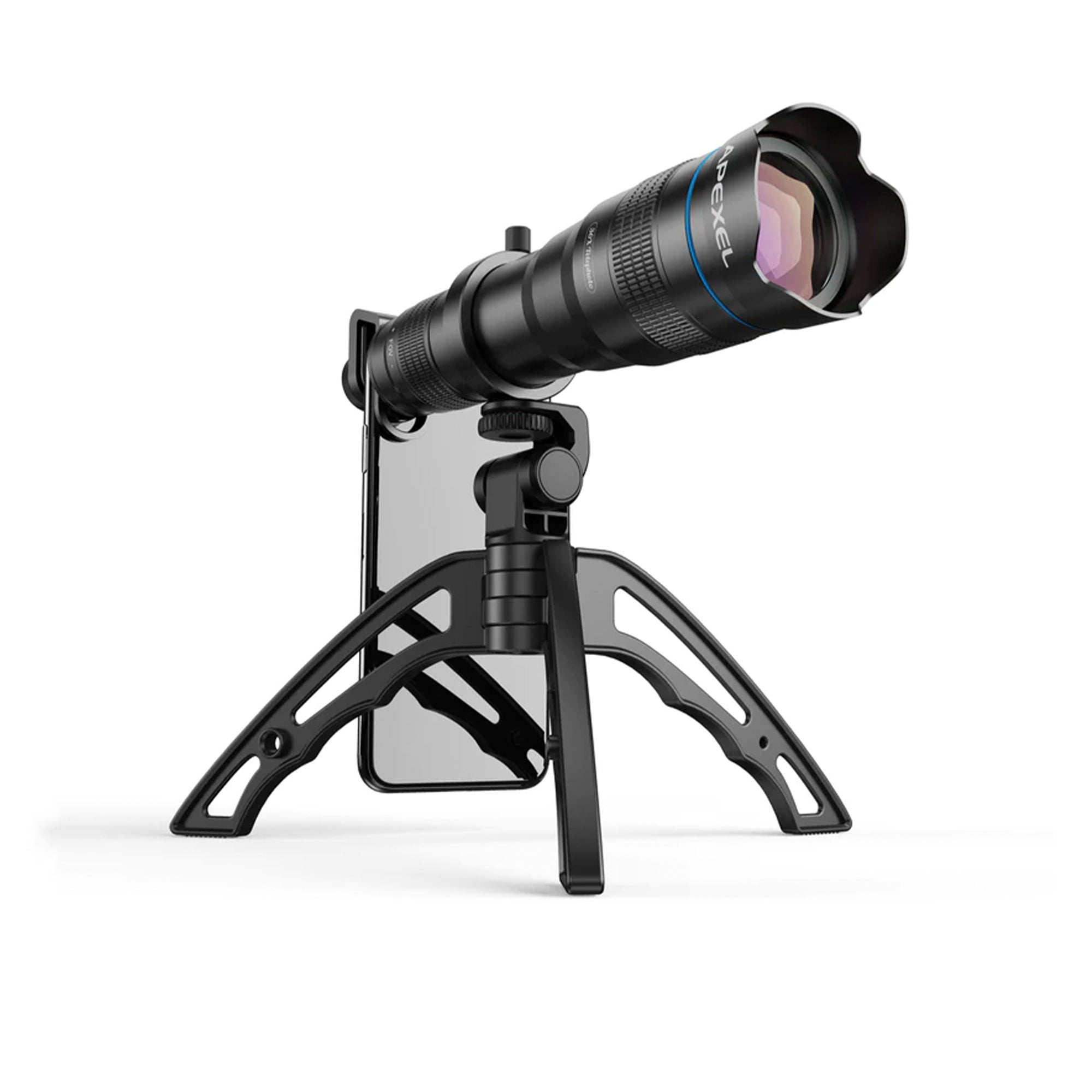 Teleobiectiv Profesional 28X HD Apexel, Clip Smartphone, Trepied