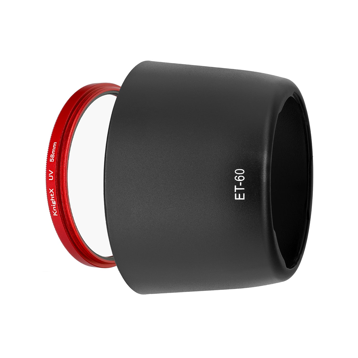 Kit Protectie Canon RF 75-300mm - Filtru UV KnightX Red 58mm + Parasolar ET-60
