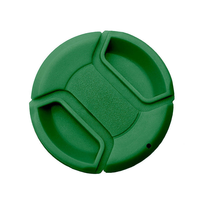 Capac obiectiv 77mm verde, cu prindere centrala, din plastic ABS