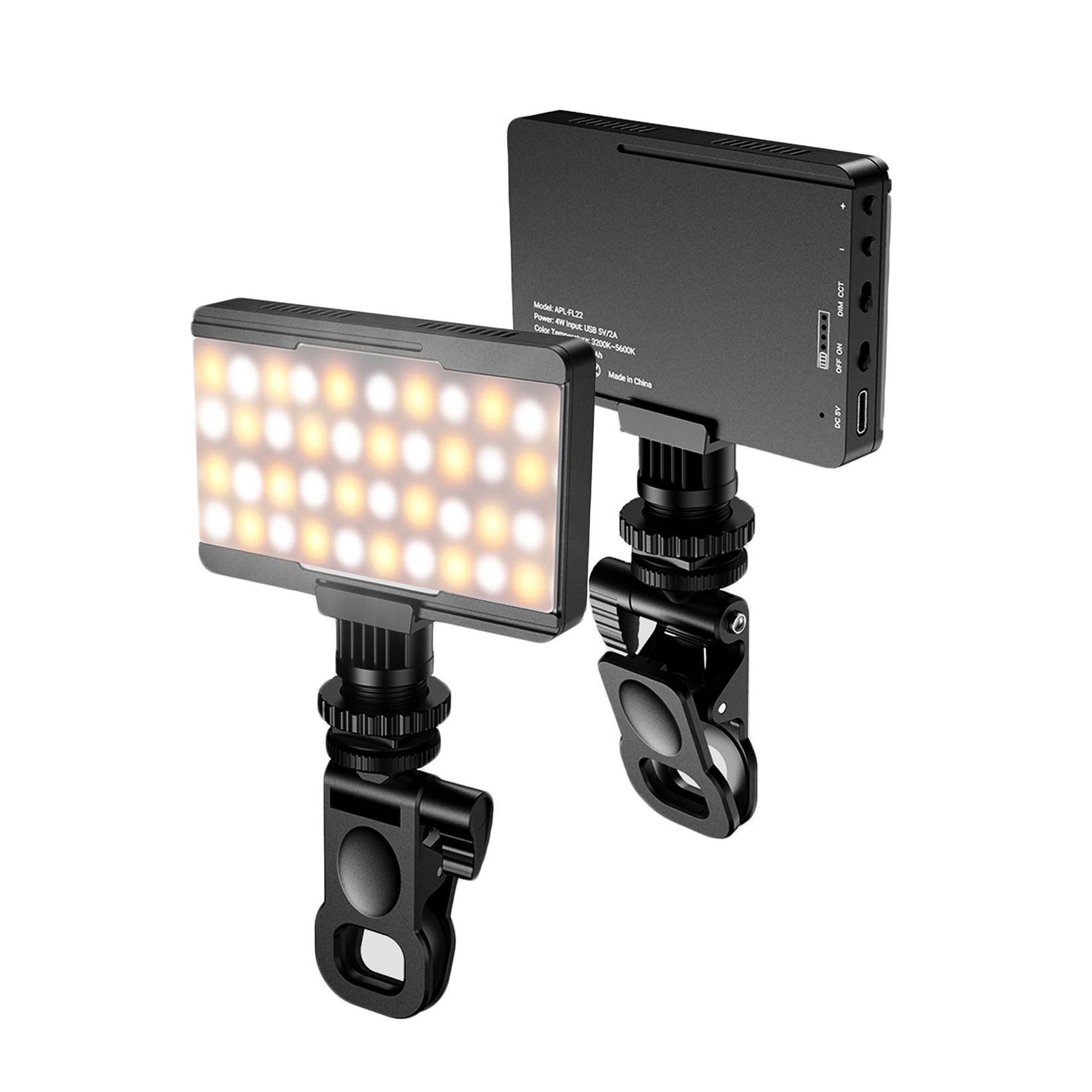 Lumina Led de Umplere pentru Camere, Apexel, Difuzer, Reglabila, 2700K-6500K, USB-C