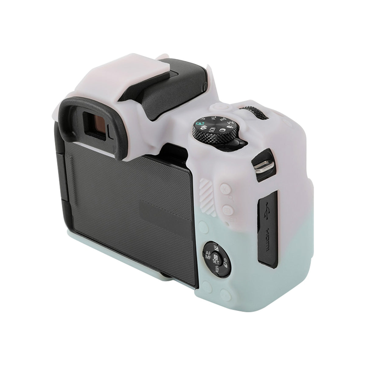 Husa de Silicon pentru Canon EOS R50 - Protectie Body Anti-zgarieturi si Anti-soc - Verde Dual