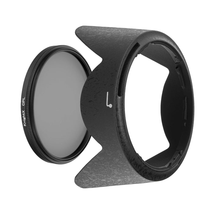 Kit Polarizare pentru Nikon AF-P DX 18-55mm VR - Filtru CPL KnightX 55mm + Parasolar HB-N106
