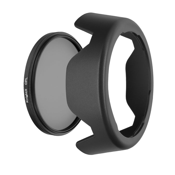 Kit Polarizare pentru Canon EF-S 18-55 IS II, III - Filtru CPL KnightX 58mm + Parasolar EW-60C II