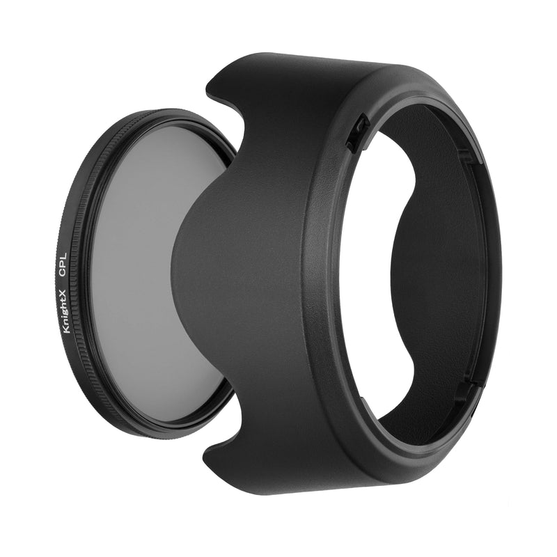 Kit Parasolar si Filtru CPL KnightX pentru Canon EF-S 18-55 IS STM