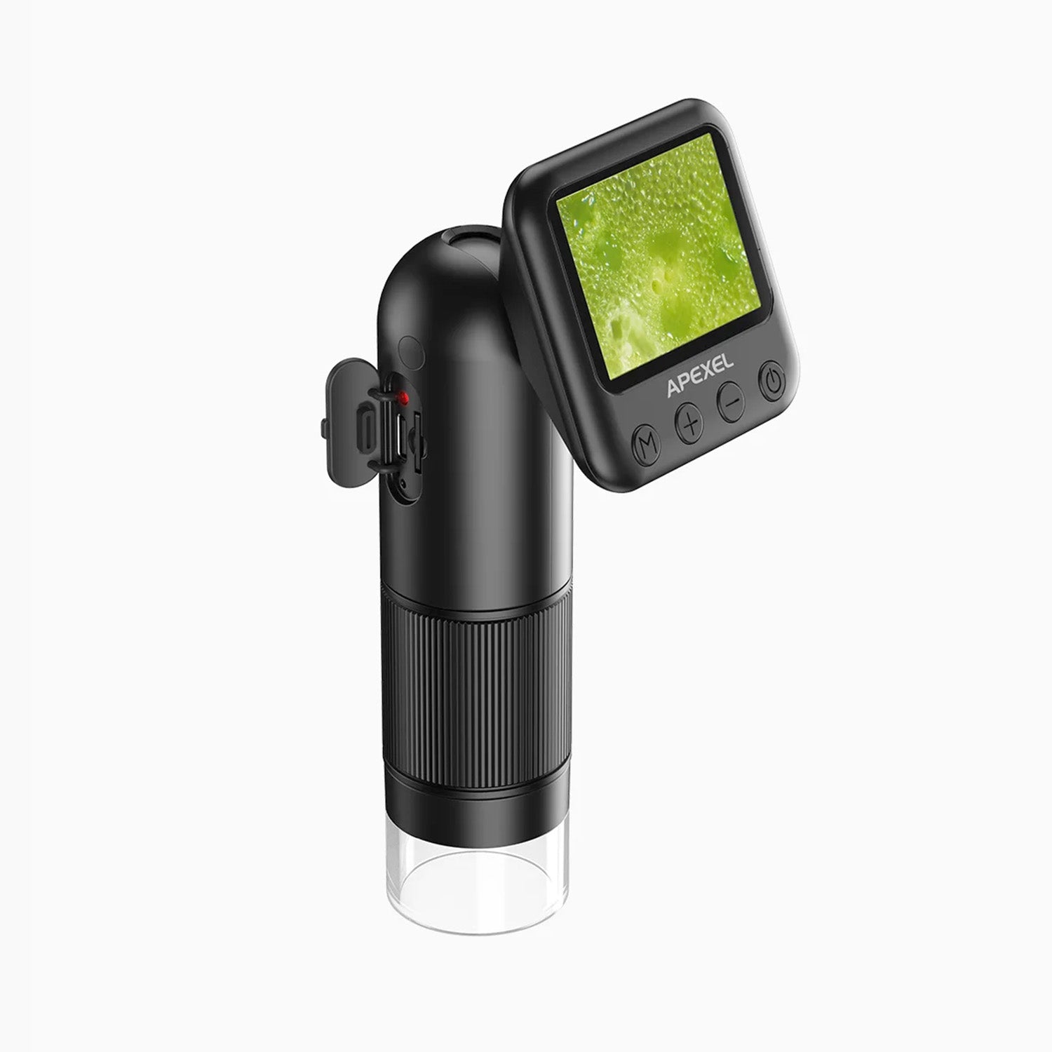 Microscop Digital HD, Apexel, 400-800X, Display IPS, LED, Slot Card, Negru