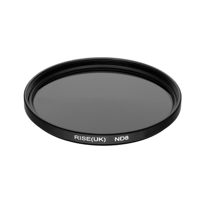 Filtru ND8 Rise(UK) 49mm, densitate neutra 3 trepte (ND 0.9), sticla optica, rama low profile din aluminiu