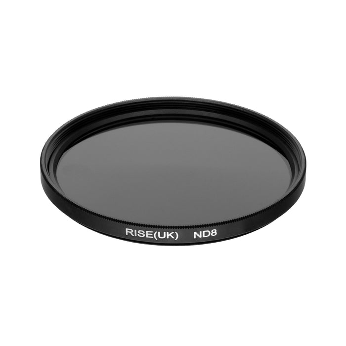 Filtru ND8 Rise(UK) 77mm, densitate neutra 3 trepte (ND 0.9), sticla optica, rama low profile din aluminiu