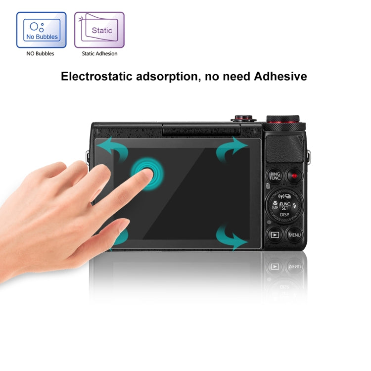 Folie Protectie Sticla Securizata PULUZ 2.5D 9H pentru Canon EOS RP, G3X, G5X, G7XII, G9X, G9XII, G1X Mark III, M6, M6 Mark II, M50