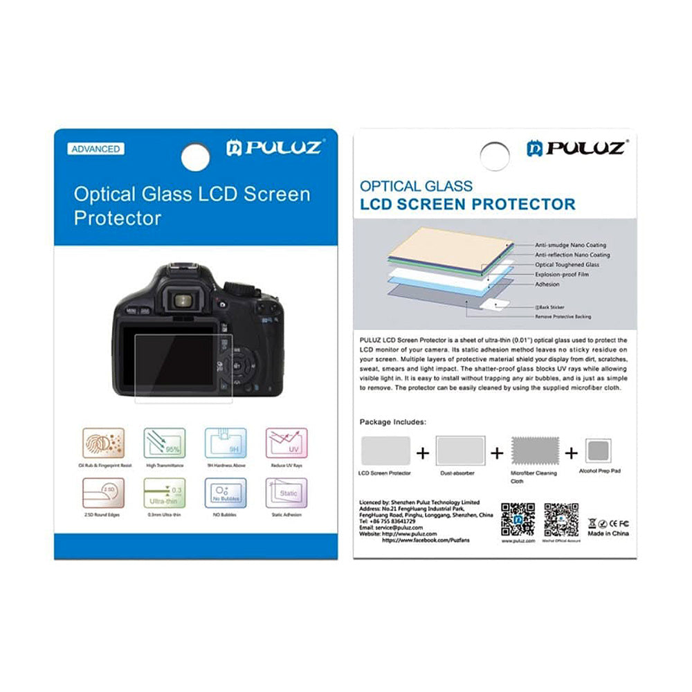 Folie Protectie Sticla Securizata PULUZ 2.5D 9H pentru Canon EOS 850D, EOS M200 si PowerShot G7 X Mark III