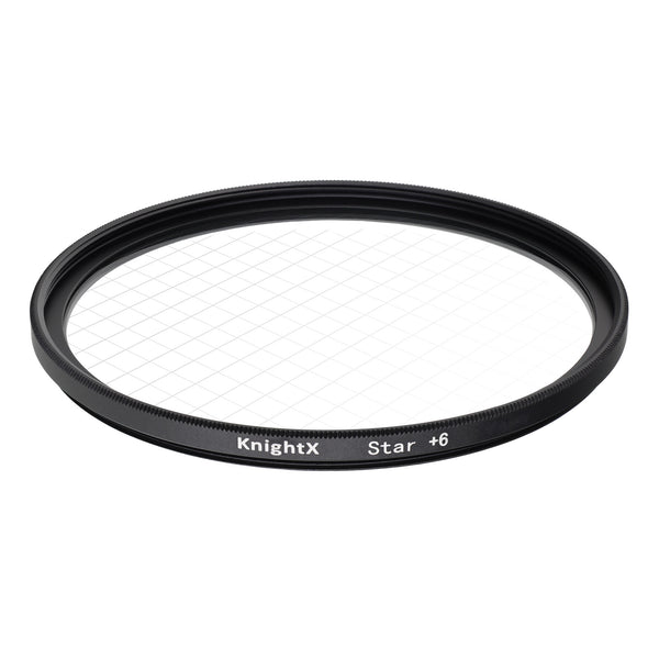 Filtru Foto Star, 6 raze, KnightX, 58mm, Inel Rotativ, Ultra Slim