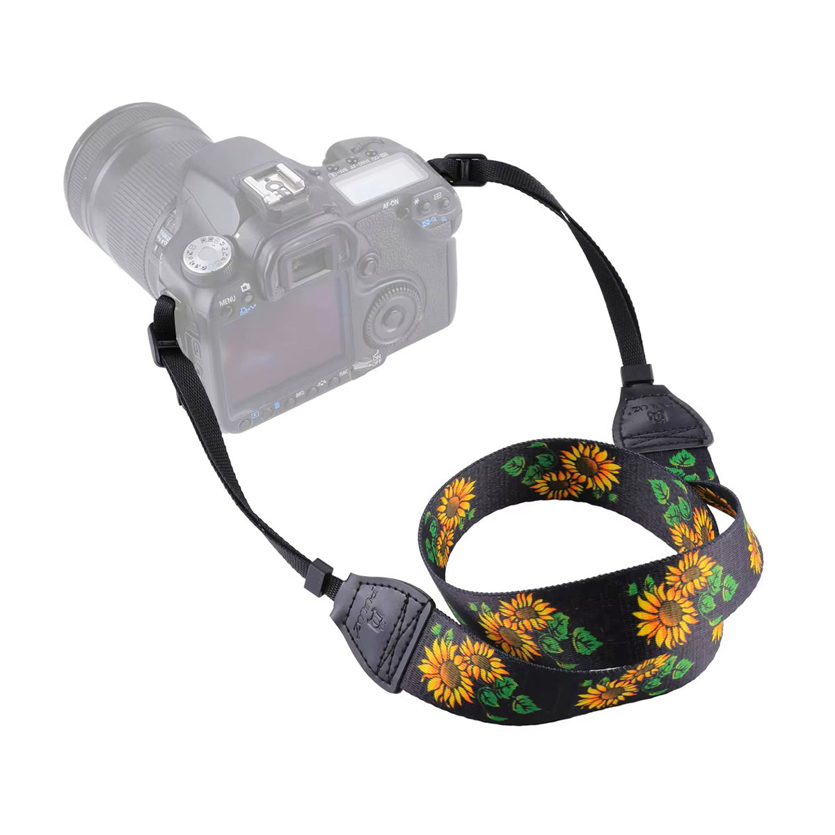 Curea de Umar PULUZ pentru Camere Foto DSLR si Mirrorless – Universala, Reglabila, Floarea Soarelui