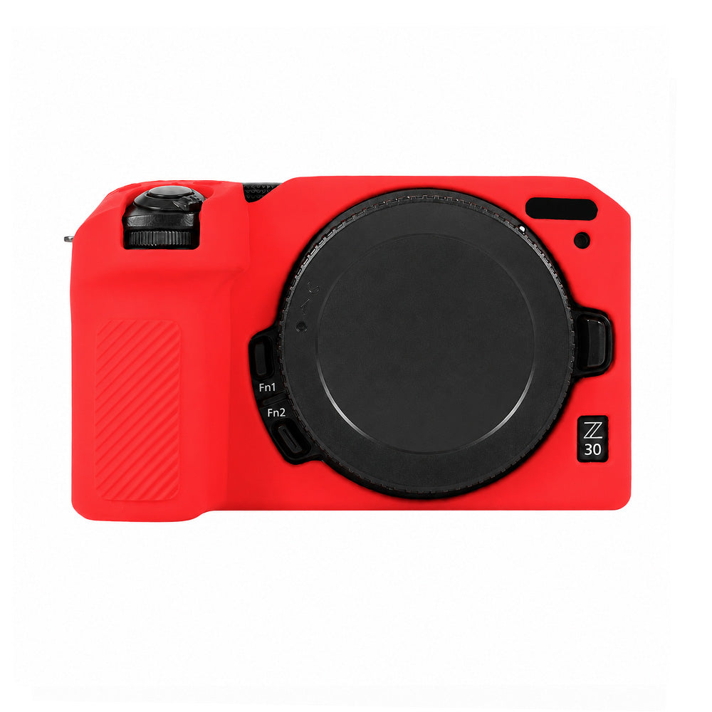 Husa Silicon pentru Nikon Z30 – Protectie Body Anti-zgarieturi, Decupaje Precise, Rosu Intens
