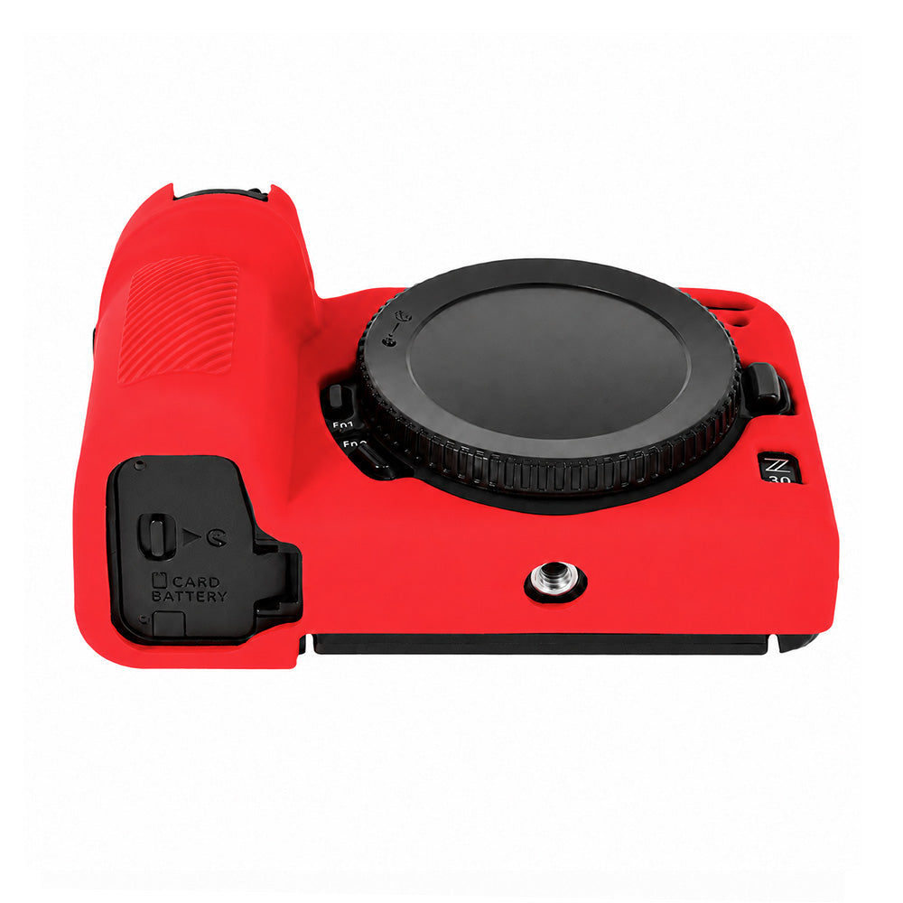 Husa Silicon pentru Nikon Z30 – Protectie Body Anti-zgarieturi, Decupaje Precise, Rosu Intens