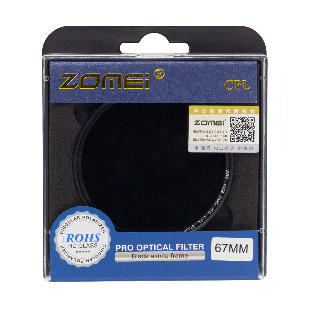Filtru de polarizare circulara (CPL) DW1 Pro Zomei de 49mm, Wide Band