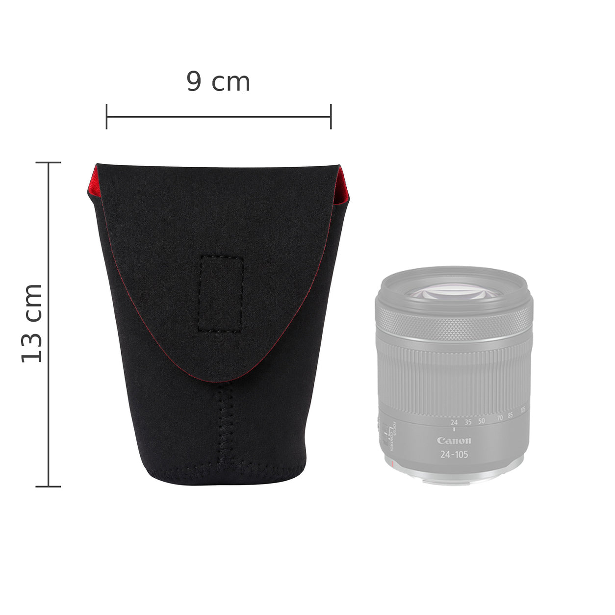 Husa Obiectiv Foto Marimea XL - Neopren Antisoc cu Inchidere Velcro