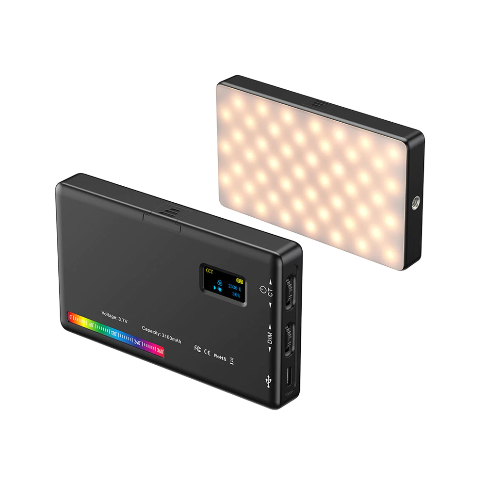 Apexel FL07 RGB LED Light Kit pentru vlogging, live streaming, fotografie de produs si continut social media