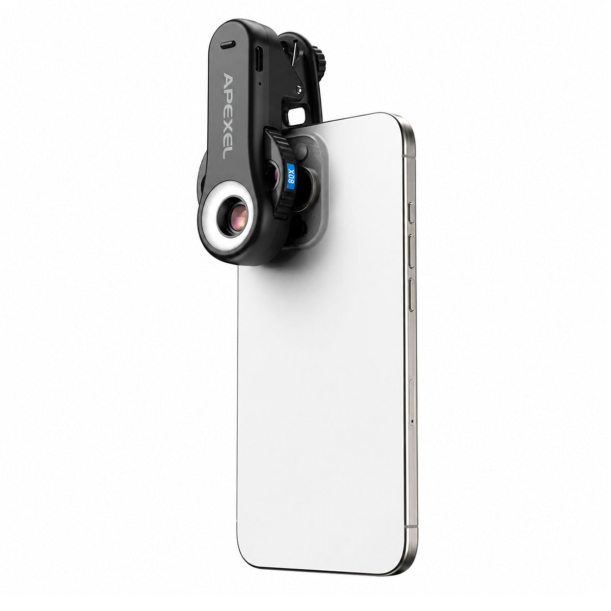 Apexel TriScope, microscop pentru telefon cu trei niveluri de marire: 40X, 80X si 120X