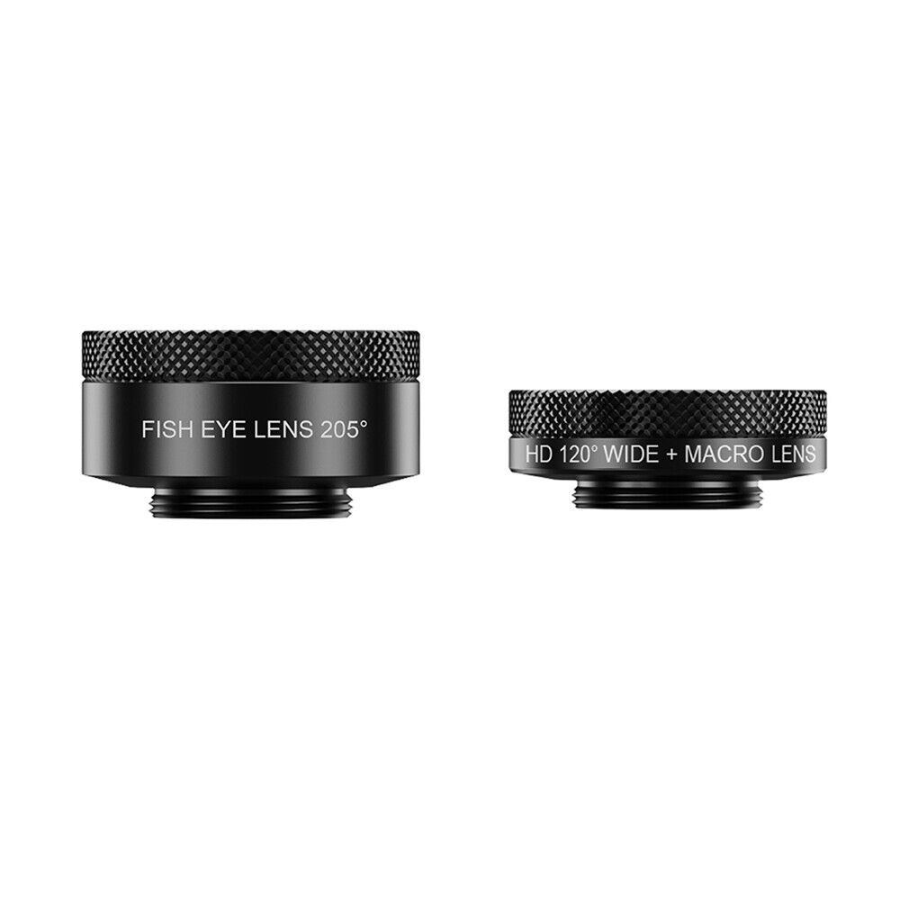 Set lentile Apexel 4 in 1 cu Macro 25X, Wide 120°, Fisheye 205° si Telephoto 22X pentru fotografie mobila variata