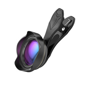 Lentila Wide Apexel 15mm 0.5X HD Pro pentru smartphone cu clip universal si filmare 4K