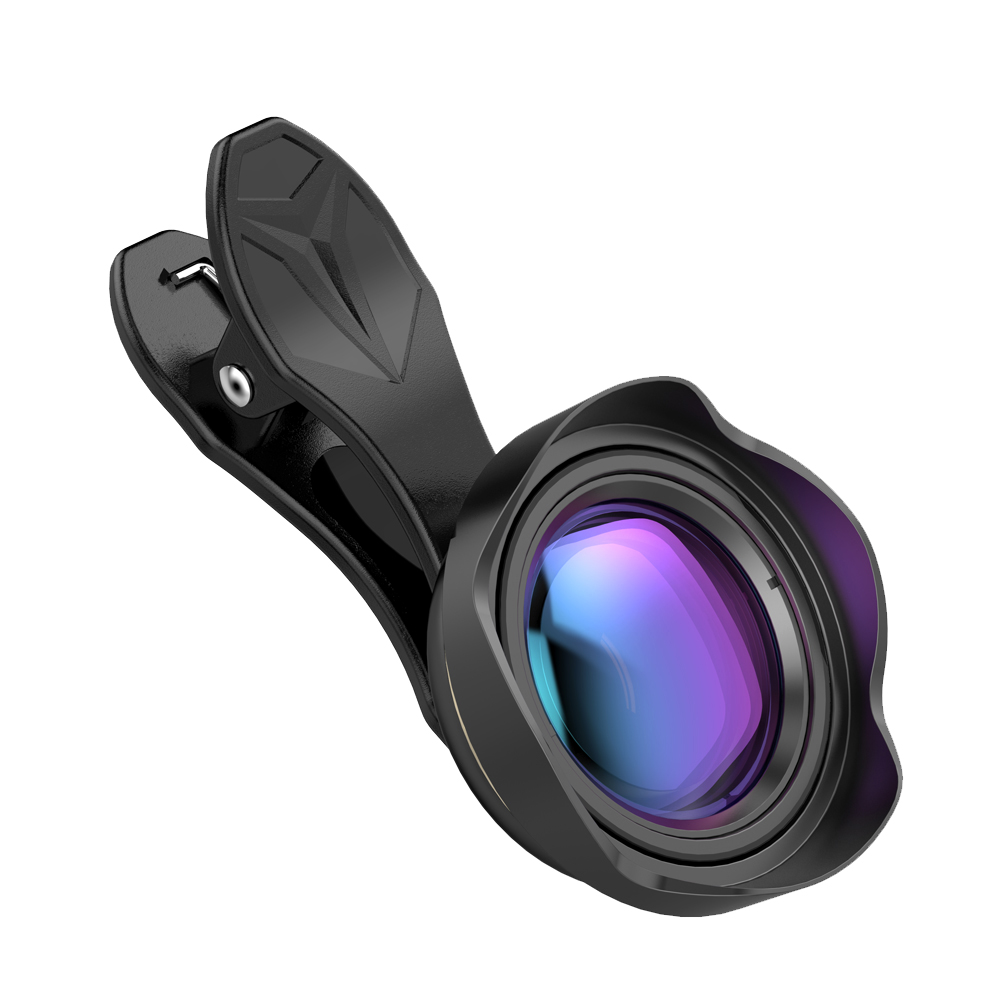 Lentila Wide Apexel 15mm 0.5X HD Pro pentru smartphone, cu clip universal pentru cadre mai largi si filmare 4K