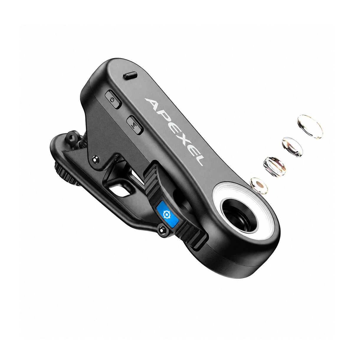 Microscop Apexel TriScope pentru smartphone, cu marire 40X, 80X si 120X pentru observatii detaliate