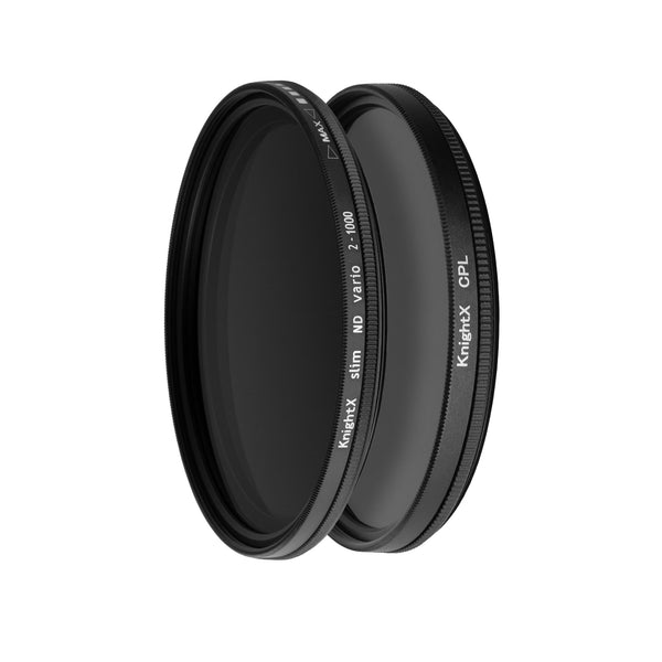 Set filtre foto CPL și ND2-ND1000 Variabil KnightX 67mm compatibil DSLR Mirrorless