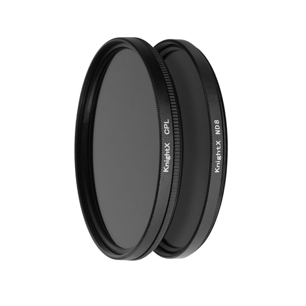 Set filtre foto CPL și ND8 KnightX 62mm compatibil DSLR Mirrorless 